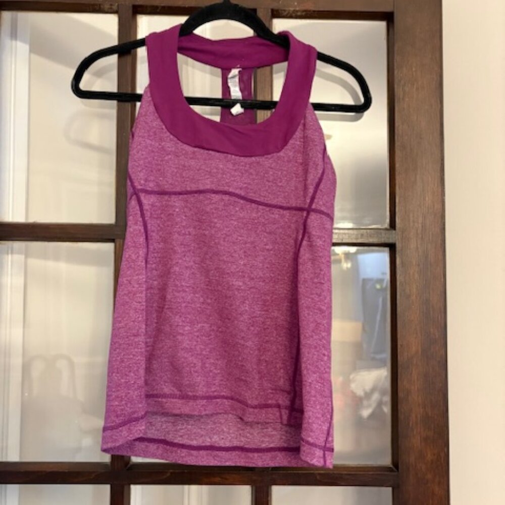 lululemon athletica Scoop Neck Tank in Heathered Plum, Size 8